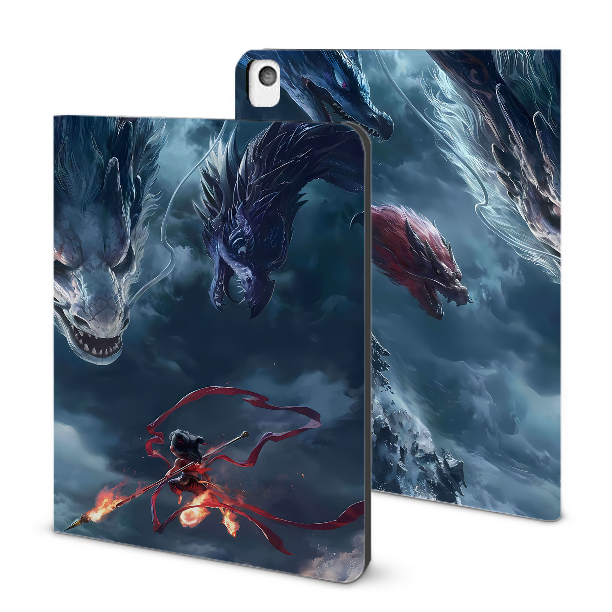 （画像用） Ne Zha 2 ナタ 魔童の大暴れ IPadケース ペンホルダー付き ブックスタイルデザイン